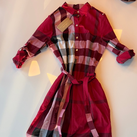 Burberry Other - Burberry Red and Black Plaid Shirt Dress